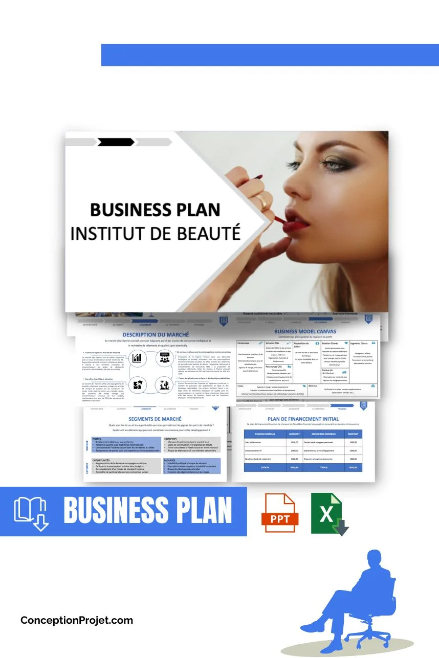 Modèle Institut de beauté Business Plan - Powerpoint & Excel