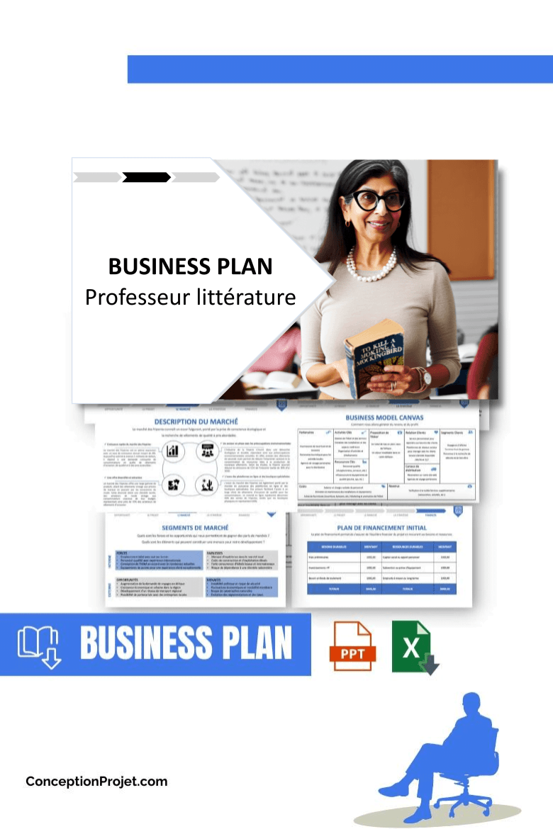 Pack Business Plan Professeur littérature 2026 1 BUSINESS PLAN - Professeur littérature
