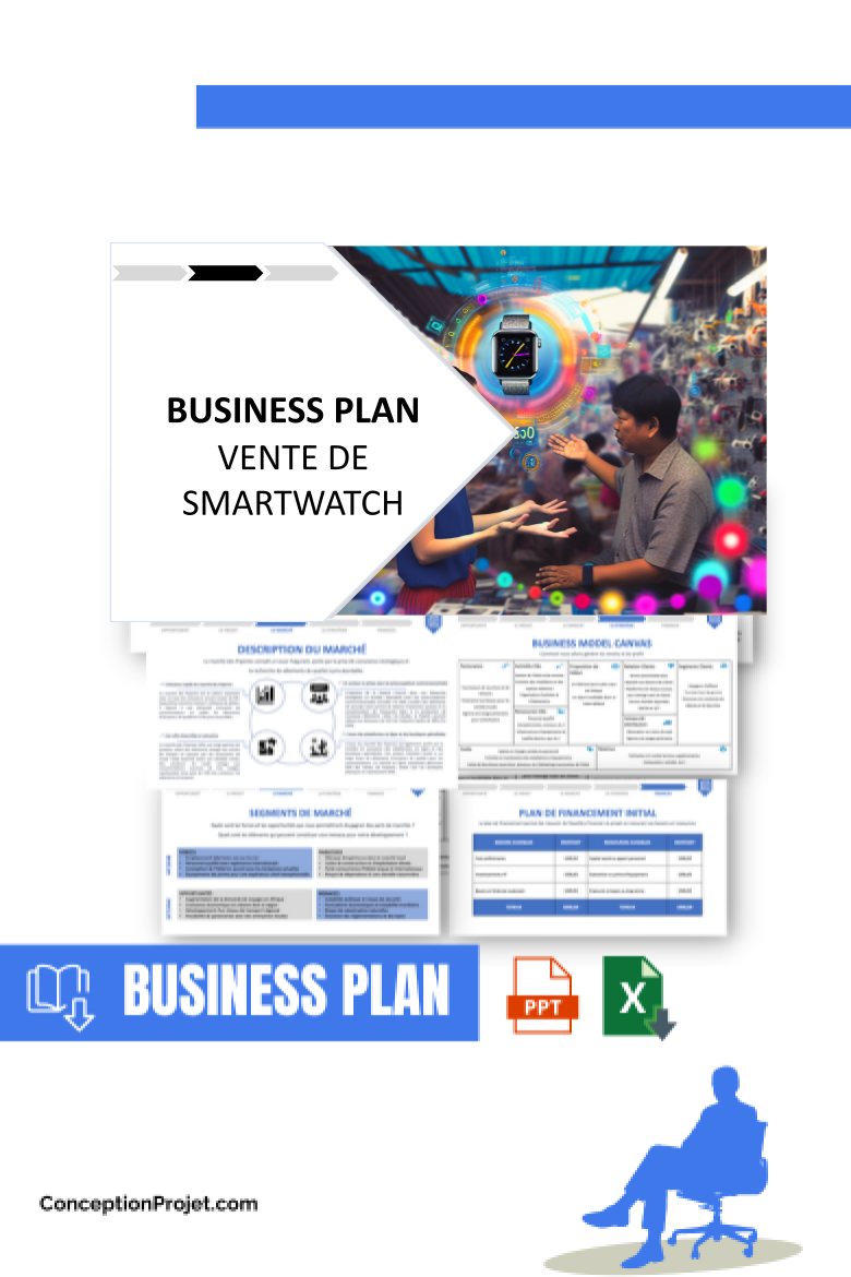 Analyse SWOT pour Vente de Smartwatch : Études de Cas et Stratégies Gagnantes 4 Exemple Analyse SWOT Vente de Smartwatch Cover - Business plan for Vente de Smartwatch 1CTA