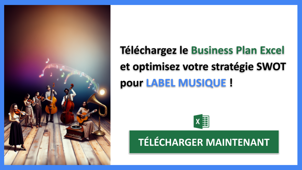 Analyse SWOT pour Label Musique : Études de Cas et Stratégies Gagnantes 8 Exemple Analyse SWOT Label Musique Cover - SWOT-LABEL MUSIQUE-CTA-3