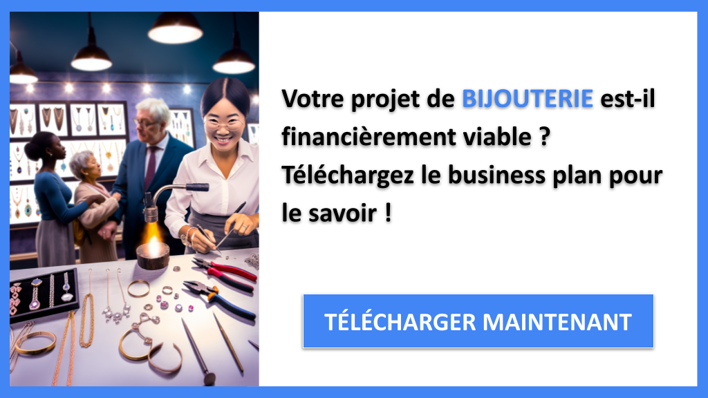 Prévisionnel Financier pour Bijouterie : Modèle à Télécharger 6 Bijouterie Plan financier Exemple - BIJOUTERIE-4