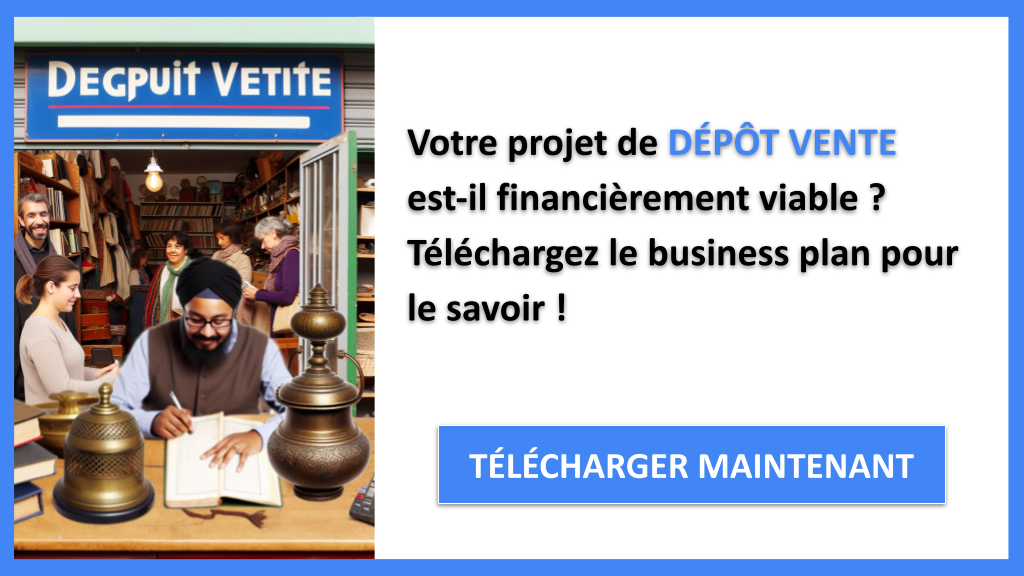 Comment créer un Plan Financier pour Dépôt Vente en Excel ou Google Sheet ? 6 Dépôt vente Plan financier Exemple - DÉPÔT VENTE-4