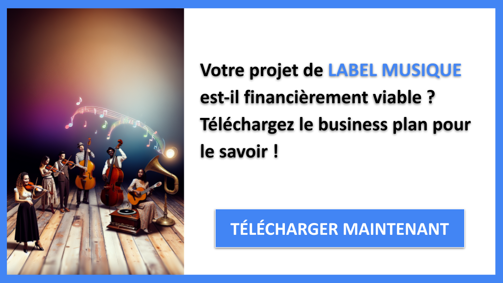 Prévisionnel Financier pour Label Musique : Modèle et Conseils 6 Label musique Plan financier Exemple - LABEL MUSIQUE-4