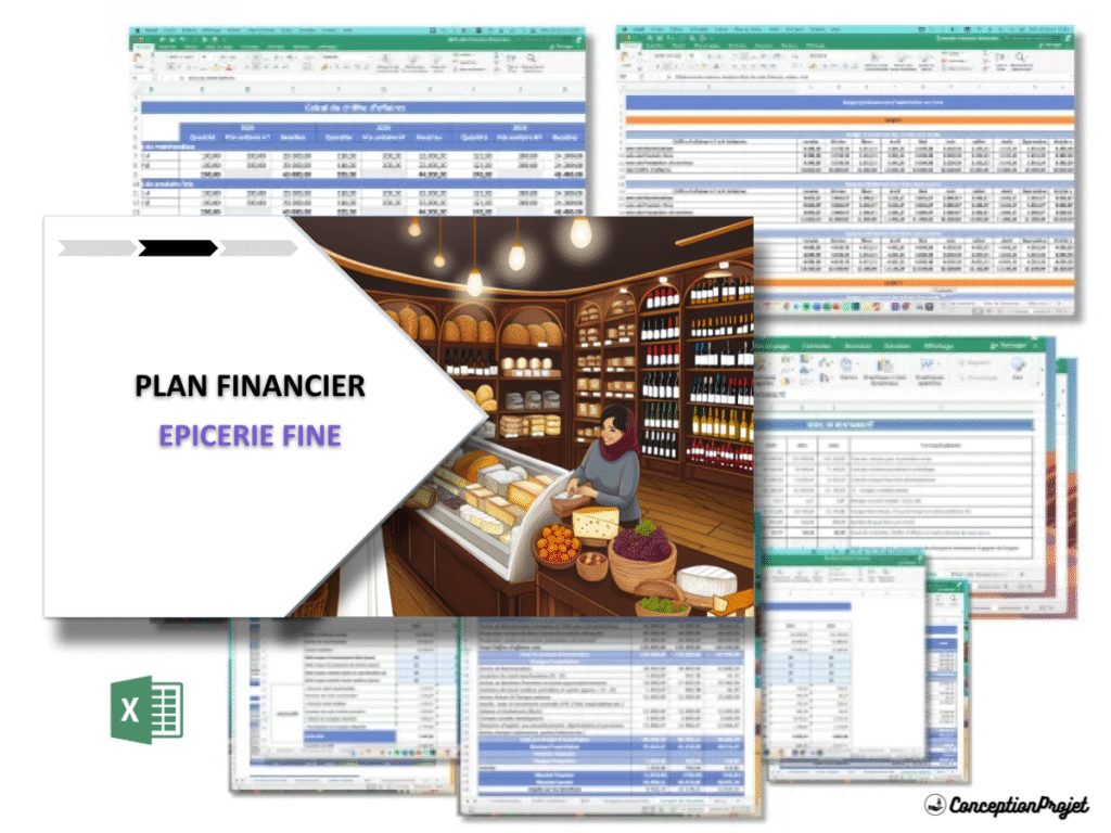 Plan Financier pour Épicerie Fine : Exemple Complet 2 COVER-POUR-EPICERIE FINE-PLAN-FINANCIER