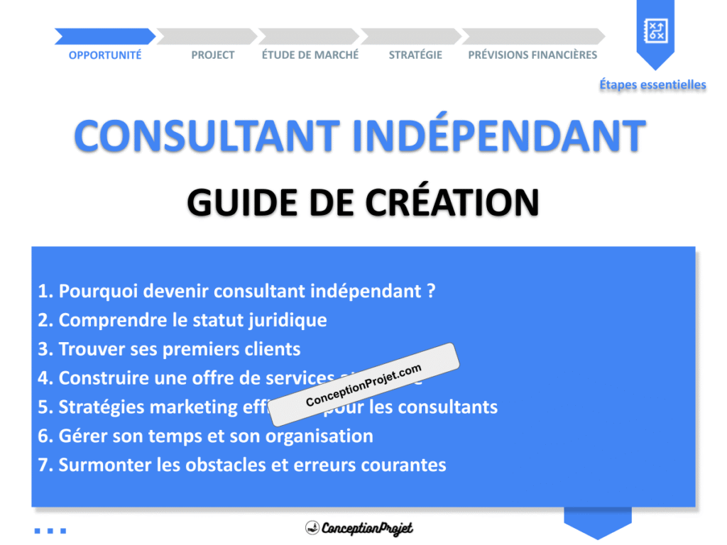 Comment lancer une Activité de Consultant Indépendant ? Guide de Création efficace 2 GUIDE-DE-CREATION-POUR-CONSULTANT INDÉPENDANT-COVER