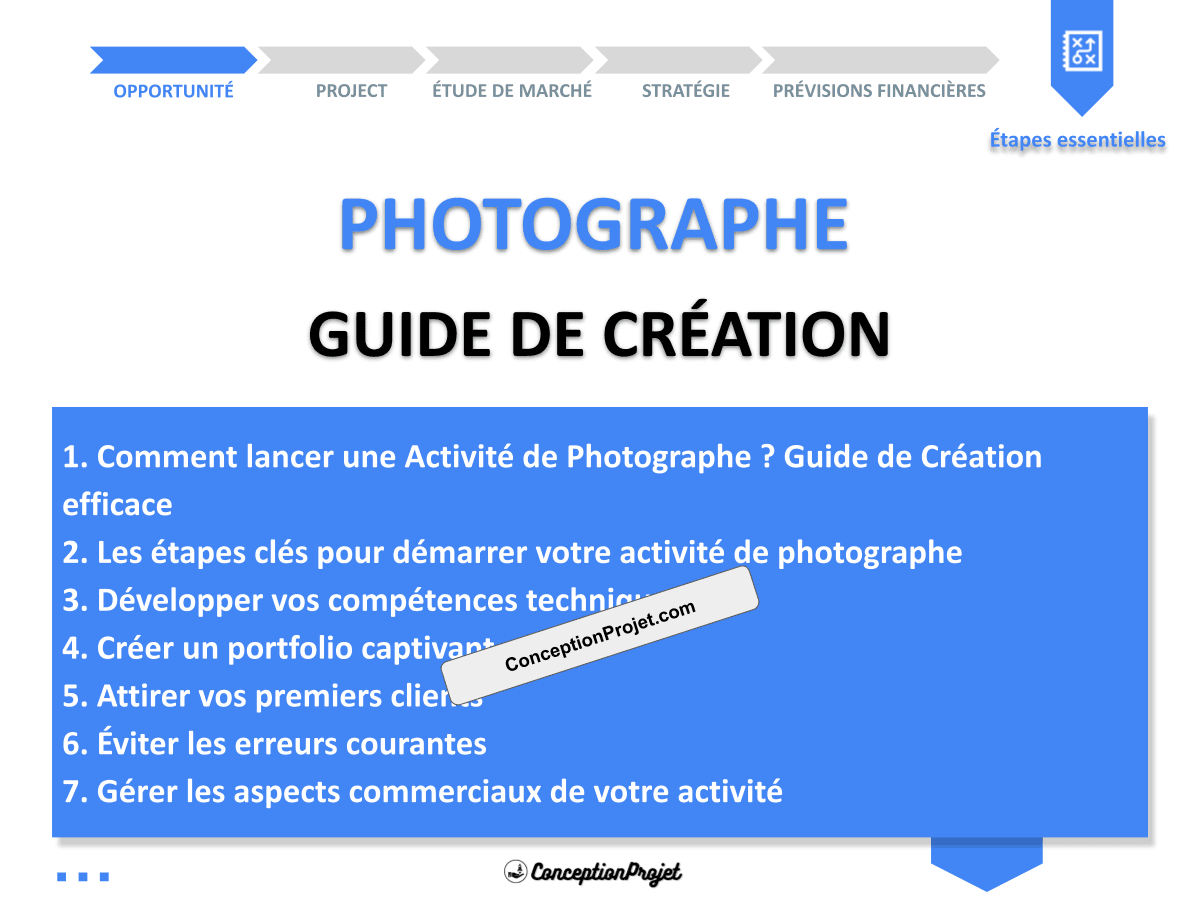 Comment lancer une Activité de Photographe ? Guide de Création efficace Comment lancer une Activité de Photographe ? Guide de Création efficace