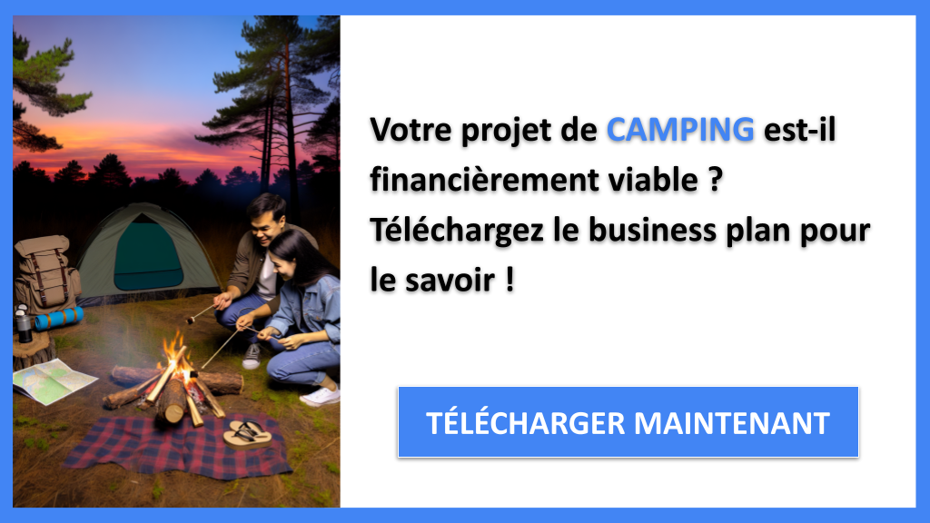 Comment créer un Plan Financier pour Camping en Excel ou Google Sheet ? 6 Camping Plan financier Exemple - CAMPING-4