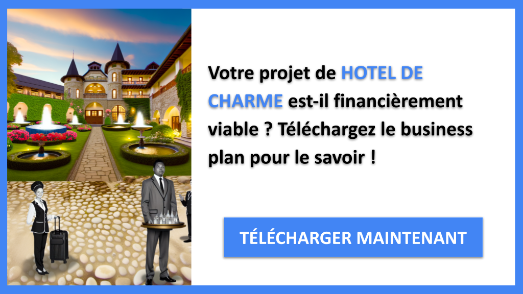 Exemple de Prévisionnel Financier pour Hôtel de Charme : Téléchargement immédiat 6 Hôtel de charme Plan financier Exemple - HOTEL DE CHARME-4