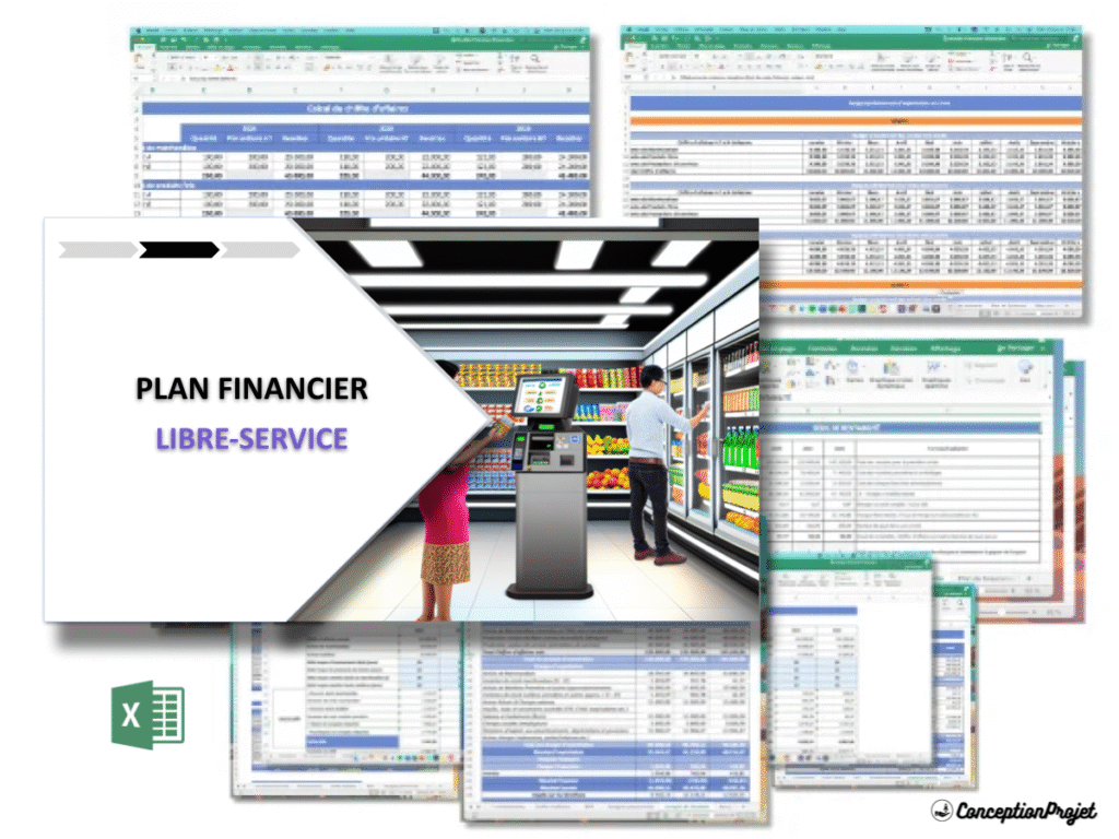 Libre service Previsionnel financier Exemple Cover