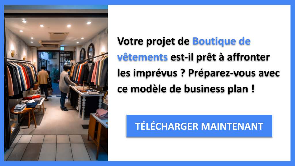 Exemple Business Plan pour Boutique de vêtements - Gestion des Risques Boutique de vêtements- CTA1