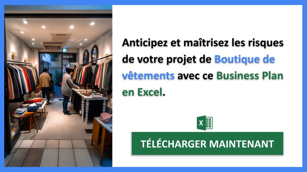 Exemple Business Plan pour Boutique de vêtements - Gestion des Risques Boutique de vêtements- CTA2