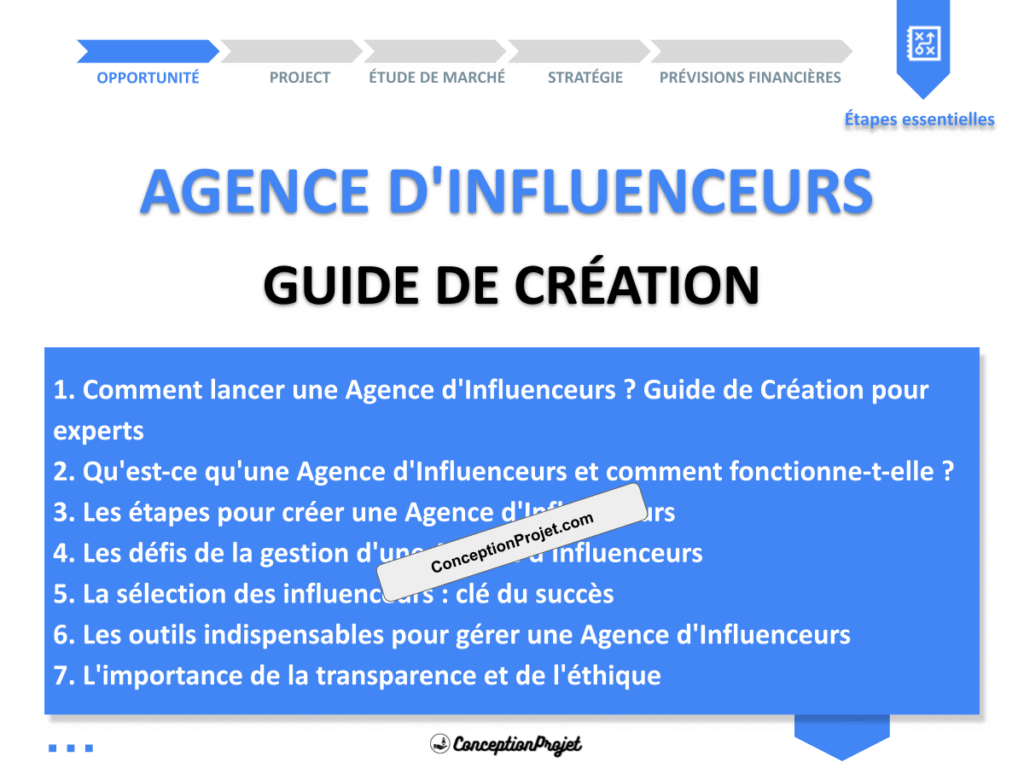 Agence d Influenceurs Guide de Creation Cover