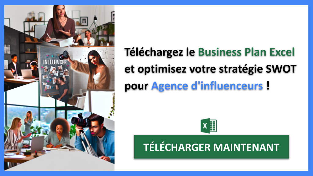 Exemple Business Plan pour Agence d'influenceurs - Exemple Analyse SWOT Agence d'Influenceurs- CTA3