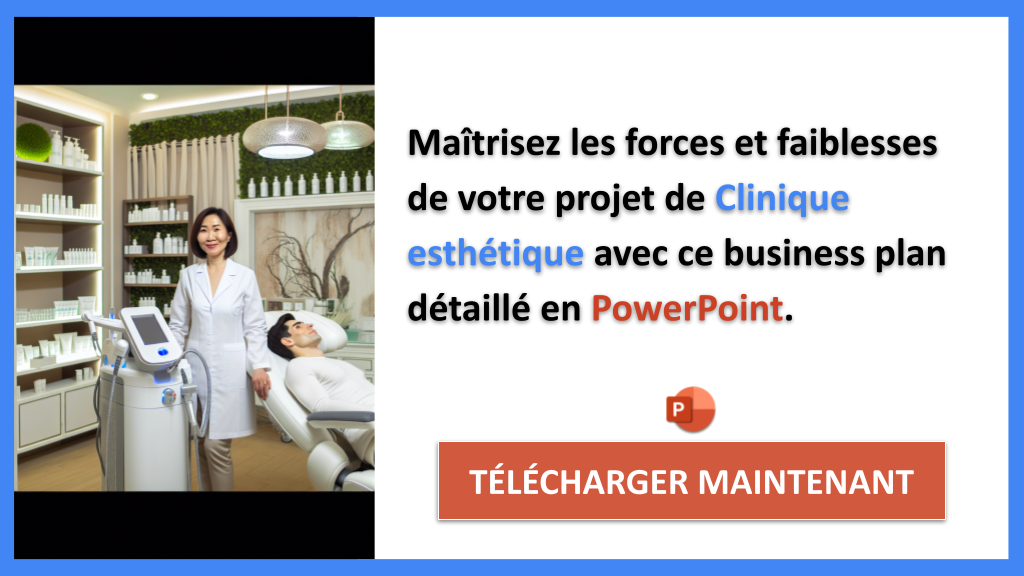 Exemple Business Plan pour Clinique esthétique - Exemple Analyse SWOT Clinique esthétique- CTA2