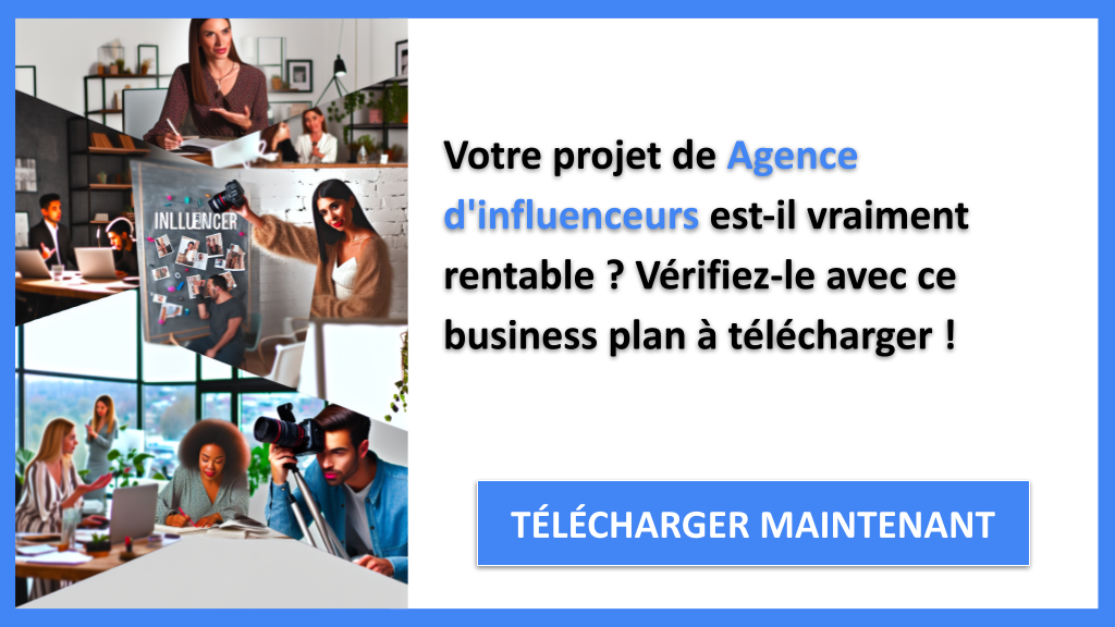 Exemple Business Plan pour Agence d'influenceurs - Agence d'influenceurs Revenus Rentabilité- CTA1