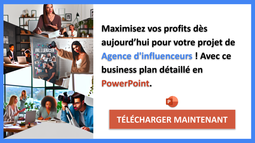 Exemple Business Plan pour Agence d'influenceurs - Agence d'influenceurs Revenus Rentabilité- CTA3