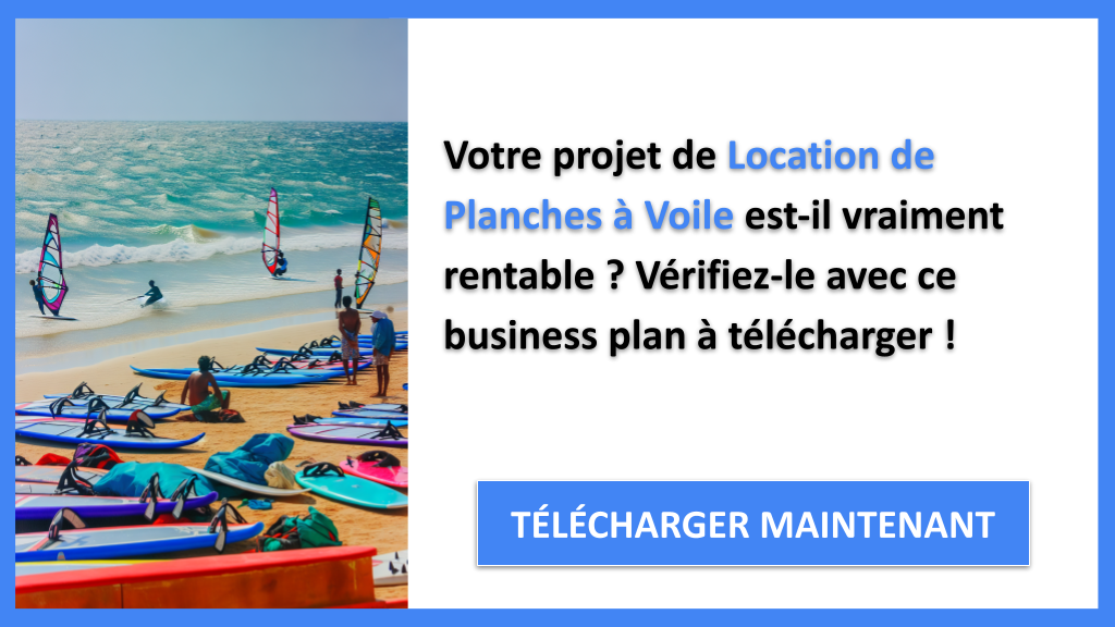 Exemple Business Plan pour Location de Planches à Voile - Location de Planches à Voile Revenus Rentabilité- CTA1