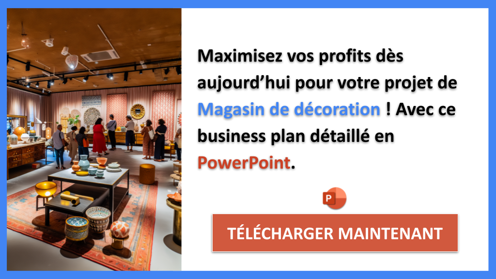 Exemple Business Plan pour Magasin de décoration - Magasin de décoration Revenus Rentabilité- CTA3