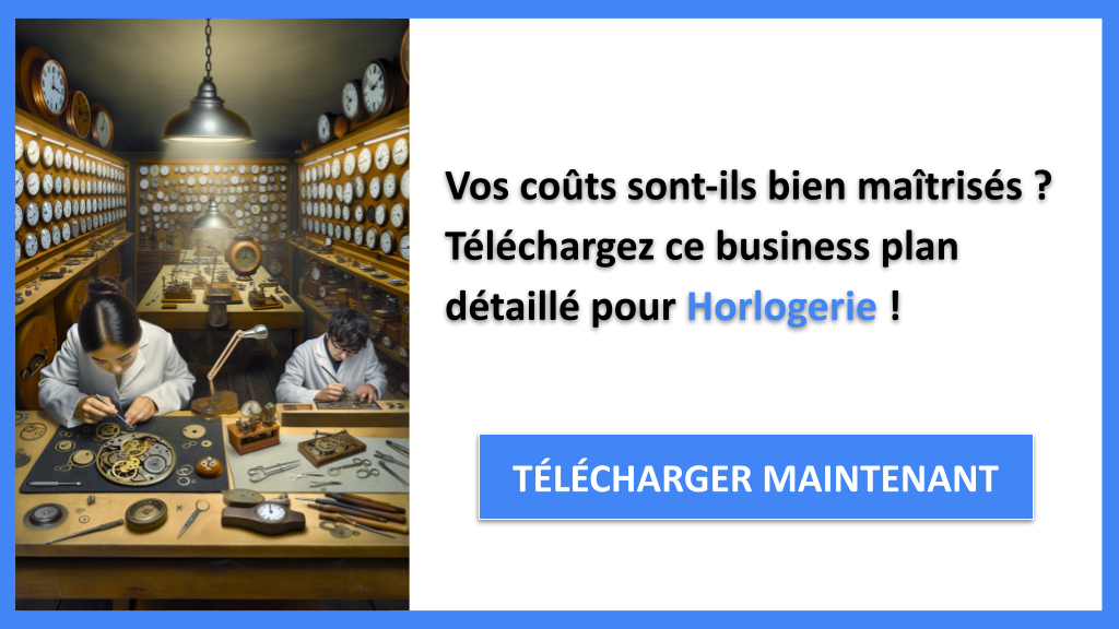 Combien coûte la mise en œuvre d'une Horlogerie ? 6 Exemple Business Plan pour Horlogerie - Coût de mise en œuvre d'une Horlogerie- CTA1