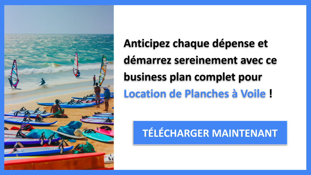 Exemple Business Plan pour Location de Planches à Voile - Coût de planification d'une Location de Planches à Voile- CTA3