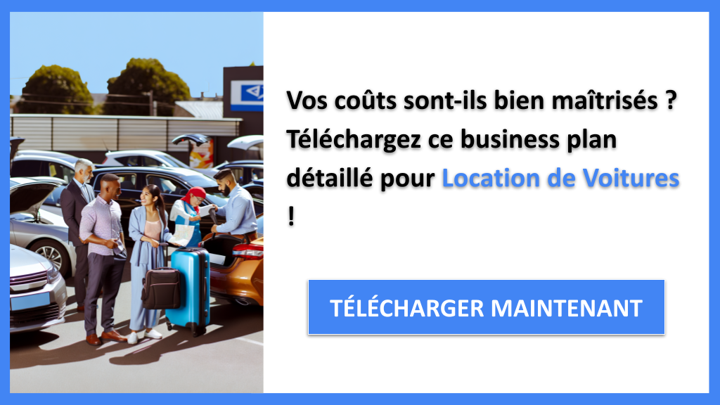 Exemple Business Plan pour Location de Voitures - Coût de développement d'une Location de Voitures- CTA1