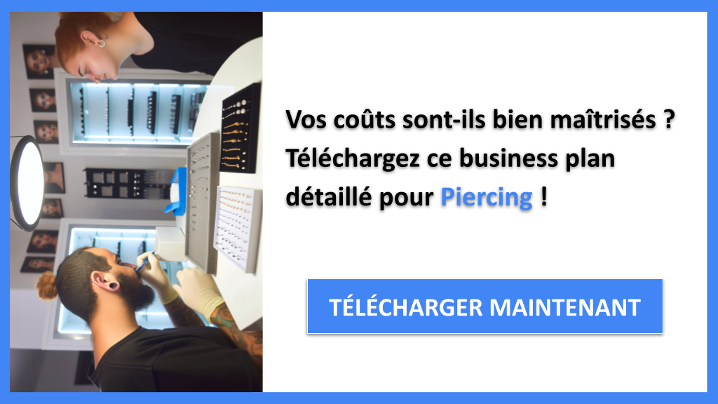 Exemple Business Plan pour Piercing - Coût de réaliser un Piercing- CTA1