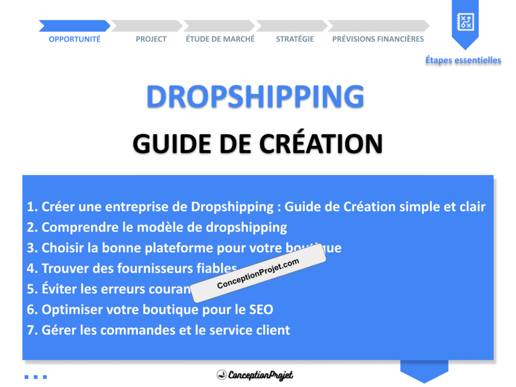 Dropshipping Guide de Creation Cover