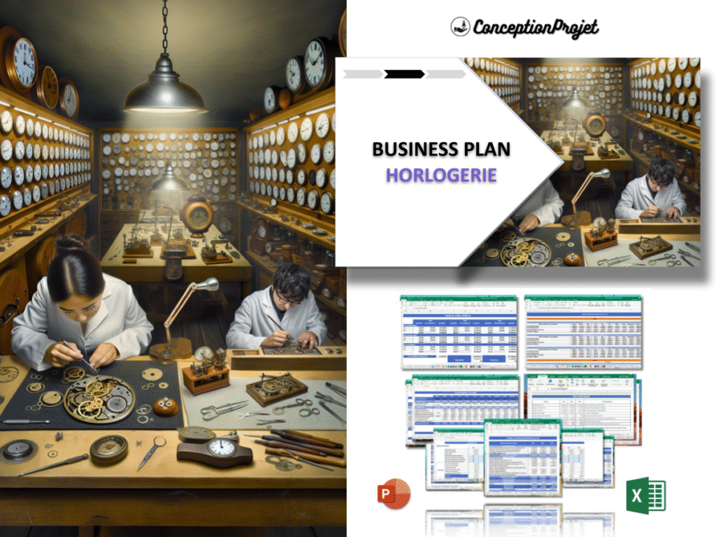 Comment rédiger un business plan convaincant pour Horlogerie ? 2 Horlogerie Business Plan Exemple Cover