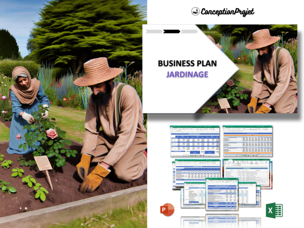 Comment structurer un business plan pour une Entreprise de Jardinage ? 2 Jardinage Business Plan Exemple Cover