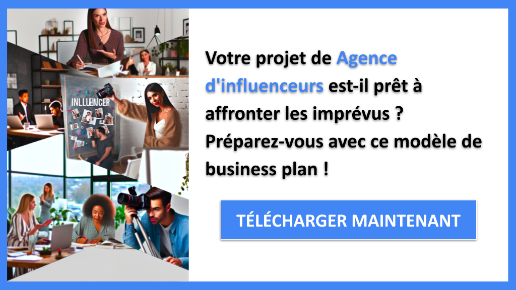 Exemple Business Plan pour Agence d'influenceurs - Gestion des Risques Agence d'influenceurs- CTA1