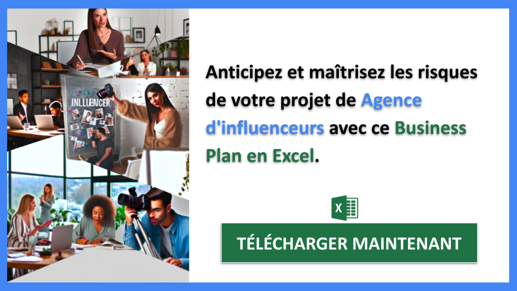 Exemple Business Plan pour Agence d'influenceurs - Gestion des Risques Agence d'influenceurs- CTA2
