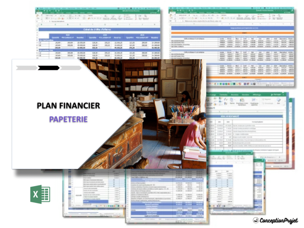 Papeterie Plan Financier Exemple Cover