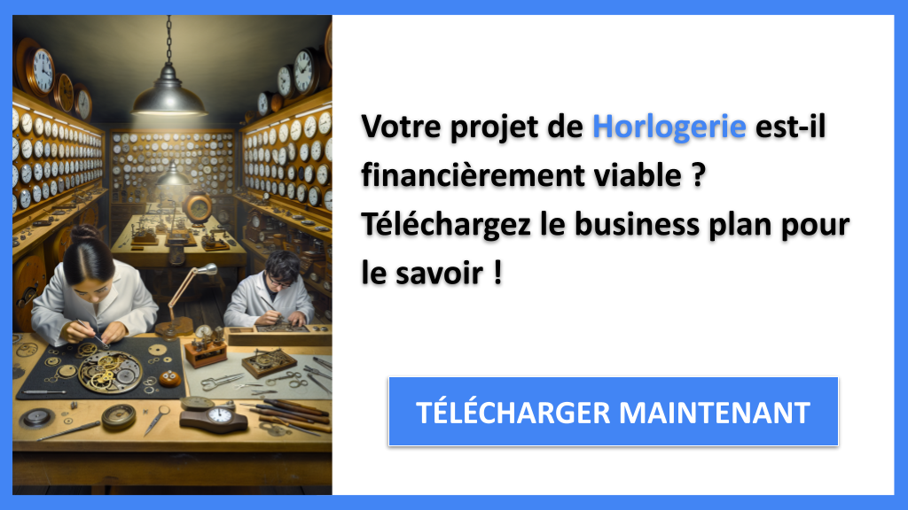 Prévisionnel Financier pour Horlogerie : Modèle et Conseils 6 Exemple Business Plan pour Horlogerie - Horlogerie Prévisionnel financier Exemple- CTA1
