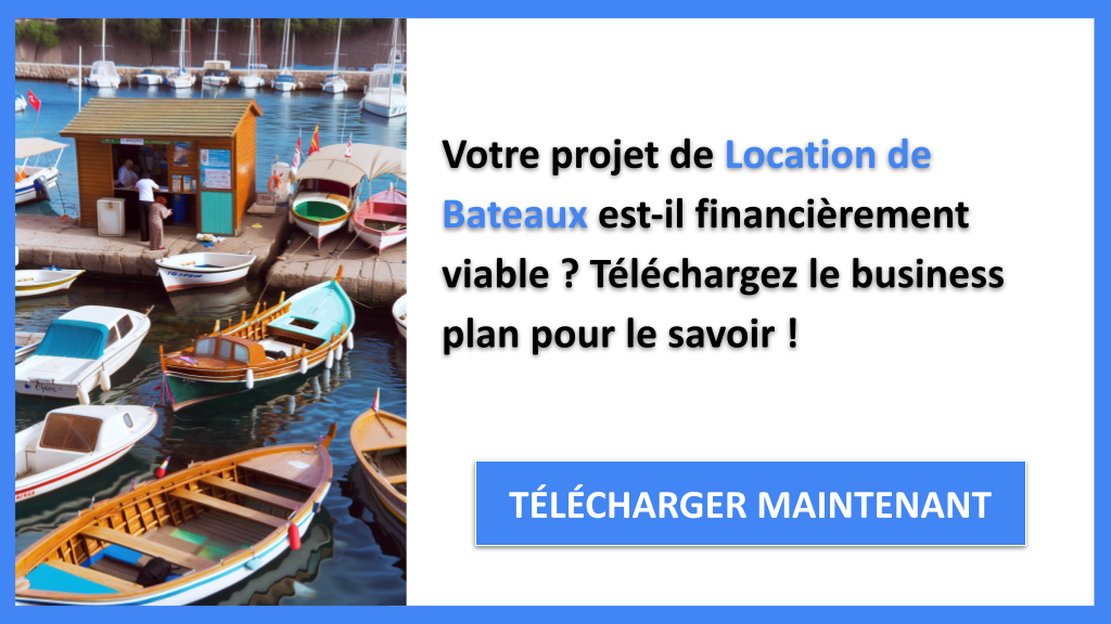 Comment réaliser un Plan Financier pour une Location de Bateaux étape par étape ? 6 Exemple Business Plan pour Location de Bateaux - Location de bateaux Prévisionnel financier Exemple- CTA1