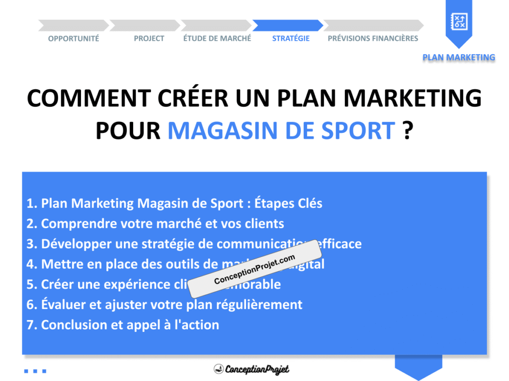 Plan Marketing Magasin de Sport Cover