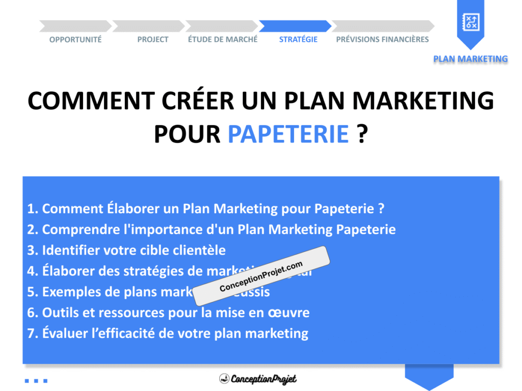 Plan Marketing Papeterie Cover