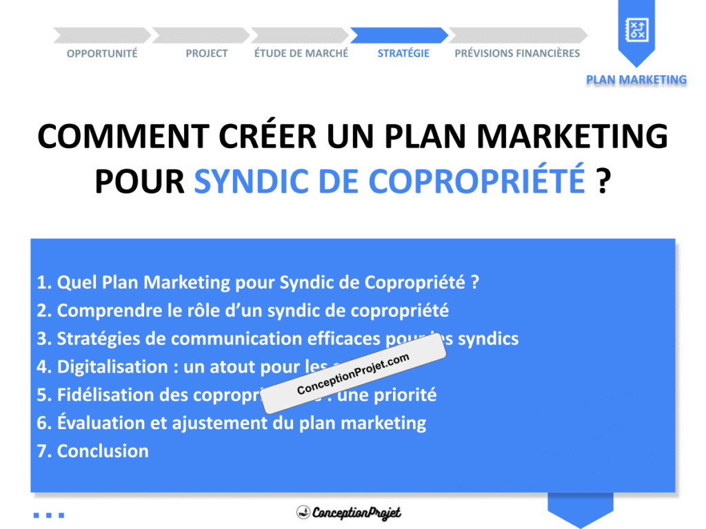 Plan Marketing Syndic de Copropriete Cover