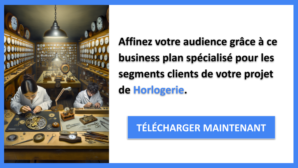 Segments Clients et Horlogerie : Stratégies Efficaces pour Réussir 7 Exemple Business Plan pour Horlogerie - Segments Clients Horlogerie- CTA2