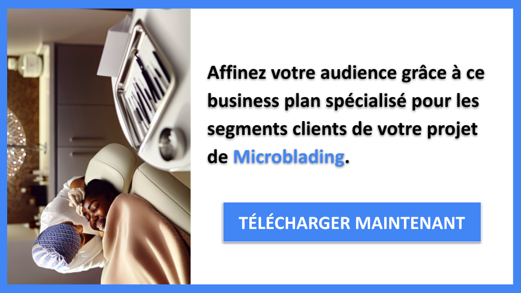 Exemple Business Plan pour Microblading - Segments Clients Microblading- CTA2