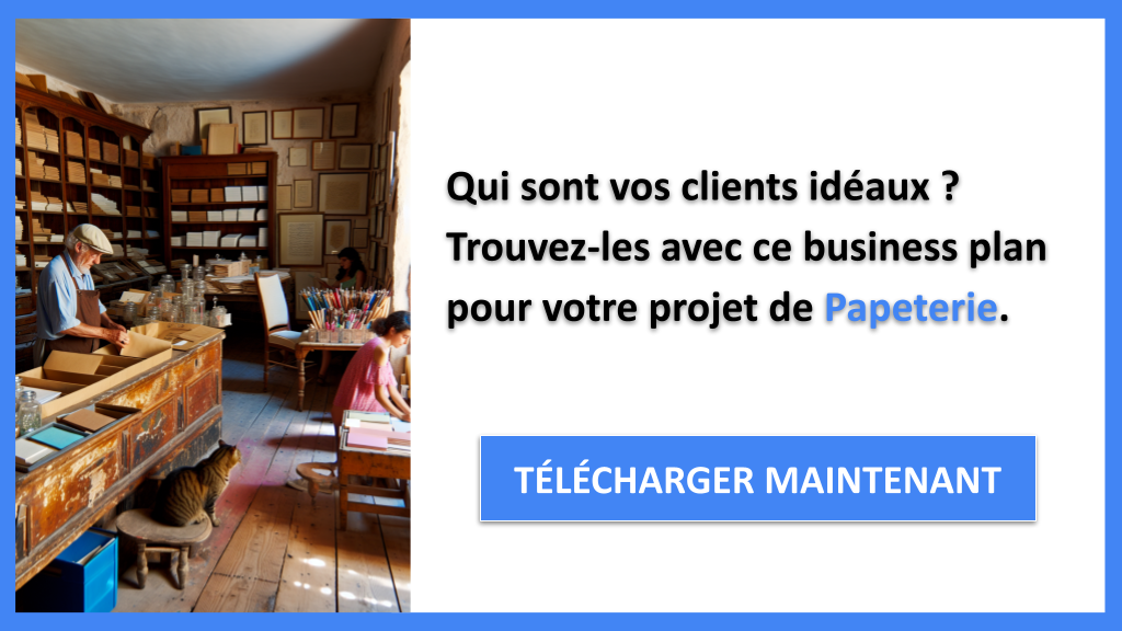 Exemple Business Plan pour Papeterie - Segments Clients Papeterie- CTA1