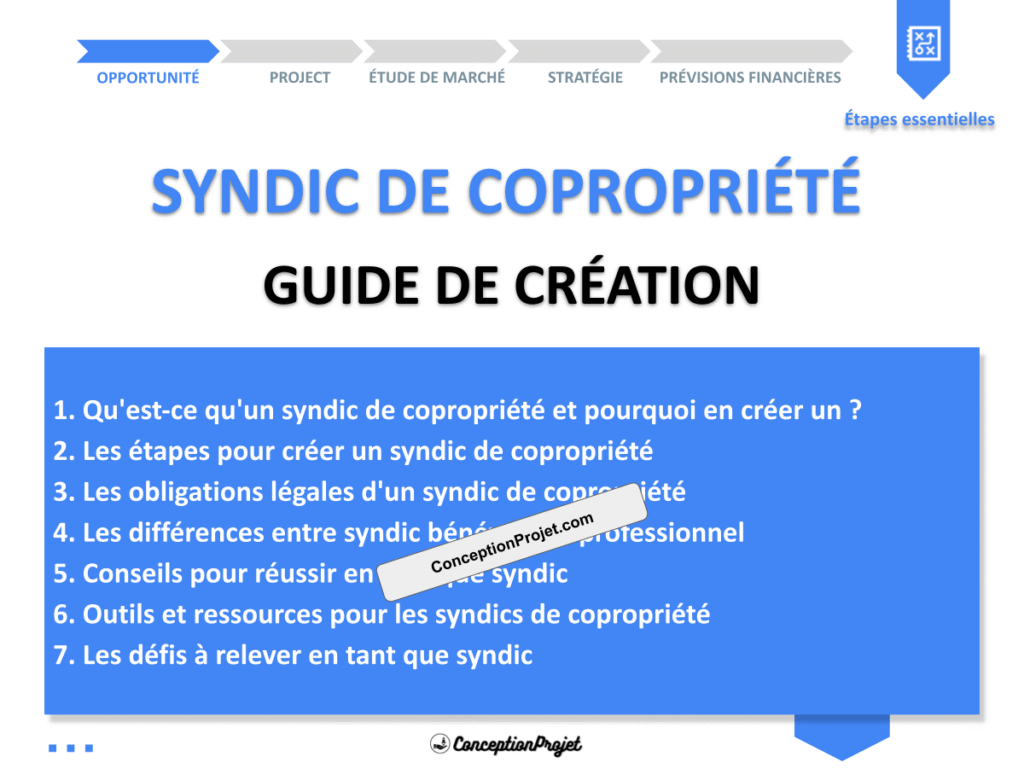 Syndic de Copropriete Guide de Creation Cover