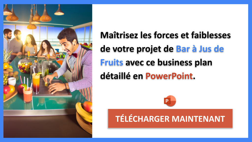 Comment élaborer une Analyse SWOT pour un Bar à Jus de Fruits ? Astuces et Conseils 7 Exemple Business Plan pour Bar à Jus de Fruits - Exemple Analyse SWOT Bar à Jus de Fruits- CTA2