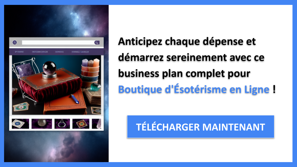Exemple Business Plan pour Boutique d'Ésotérisme en Ligne - Coût de réalisation d'une Boutique d'Esotérisme en Ligne- CTA3