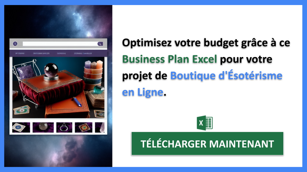 Exemple Business Plan pour Boutique d'Ésotérisme en Ligne - Coût de réalisation d'une Boutique d'Esotérisme en Ligne- CTA2