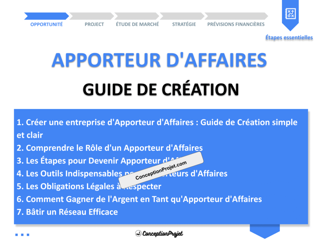 Apporteur d Affaires Guide de Creation Cover
