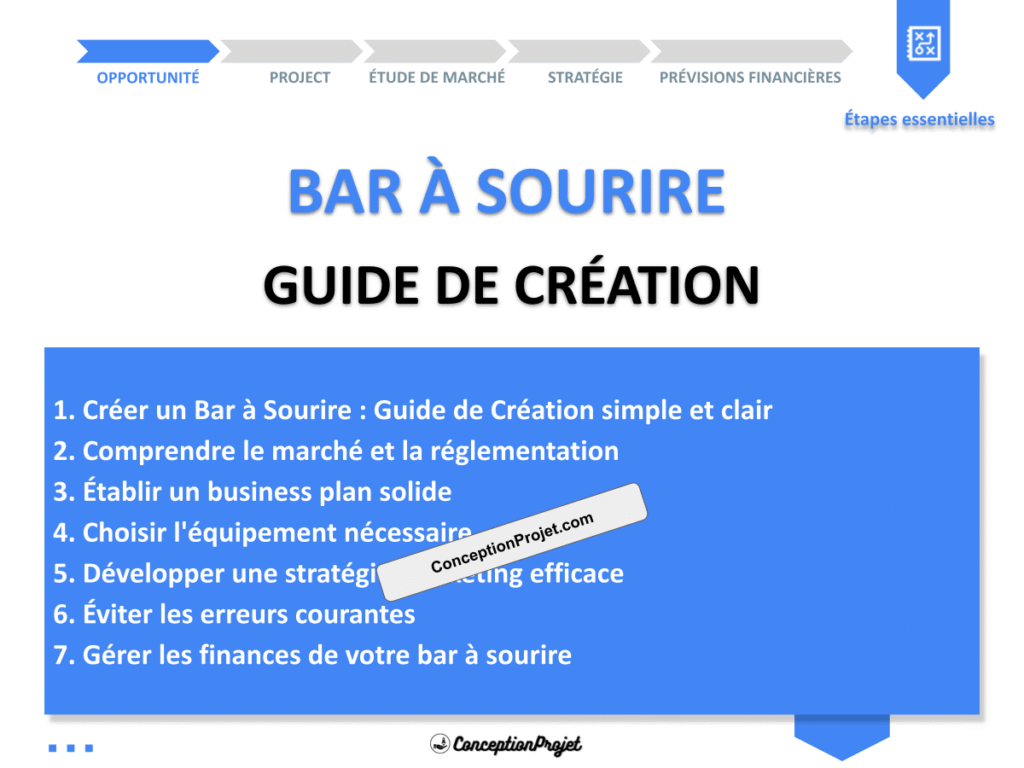 Bar a Sourire Guide de Creation Cover