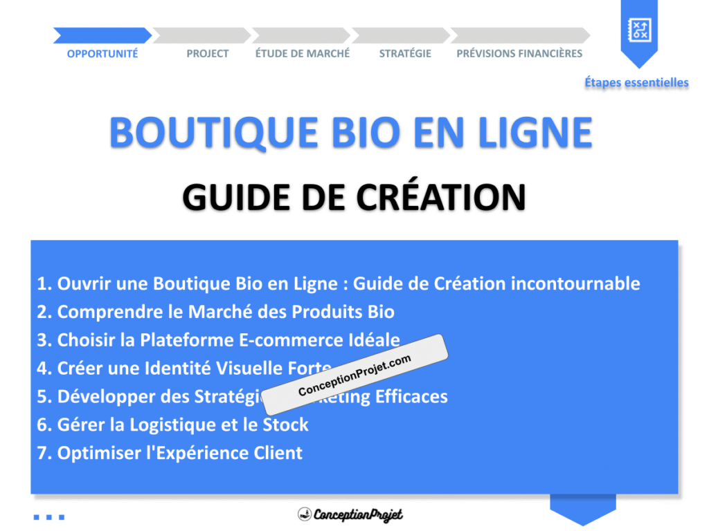 Boutique Bio en Ligne Guide de Creation Cover