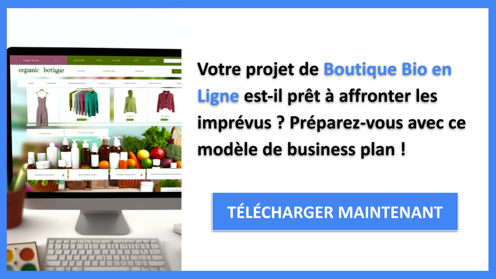 Exemple Business Plan pour Boutique Bio en Ligne - Gestion des Risques Boutique Bio en Ligne- CTA1