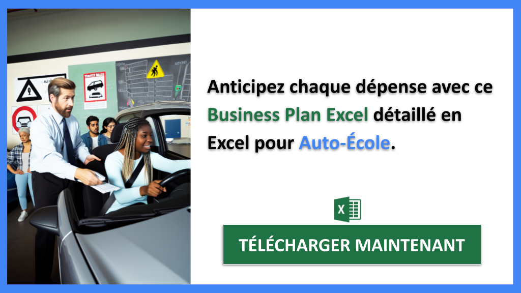 Comment créer un Plan Financier pour une Auto-École en Excel ? 7 Exemple Business Plan pour Auto-École - Auto-école Plan financier Exemple- CTA2