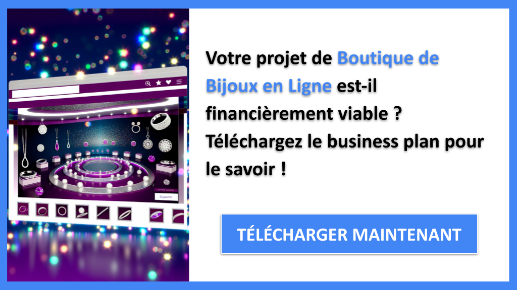 Exemple Business Plan pour Boutique de Bijoux en Ligne - Boutique de bijoux en ligne Plan financier Exemple- CTA1